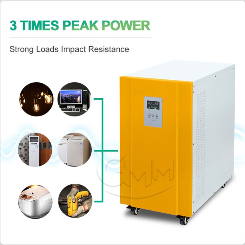 GMM 3000W, 3KW low frequency pure sine wave inverter 24V with MPPT